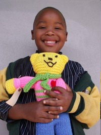 Recipient in South Africa of Mother Bear teddy bear